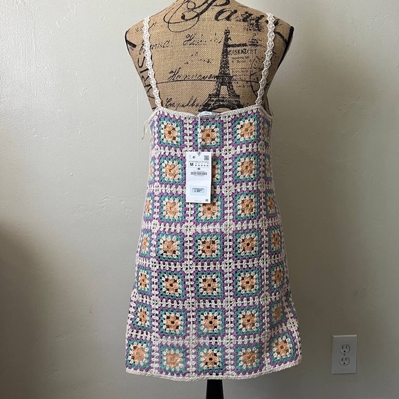 NEW ZARA CROCHET DRESS - Picture 3 of 5